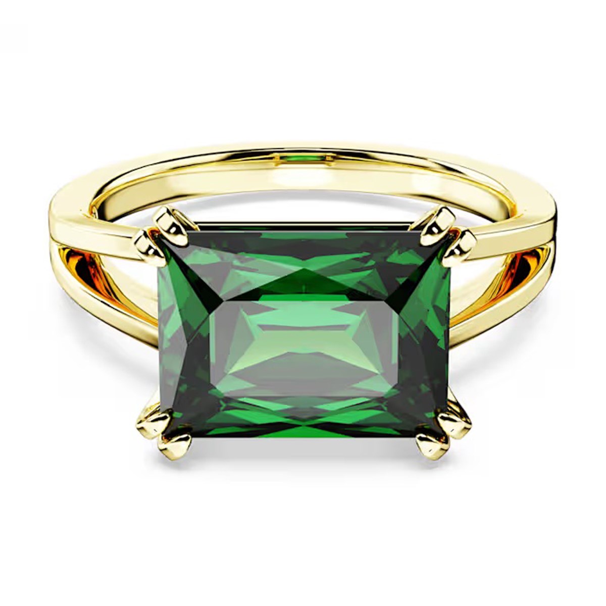 Bague Swarovski Stilla cristal rectangulaire vert_x000D_
T58 - vue 5