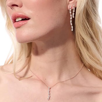Collier Sif Jakobs Ellea ovale lungo argent
pendentif oxydes de zirconium