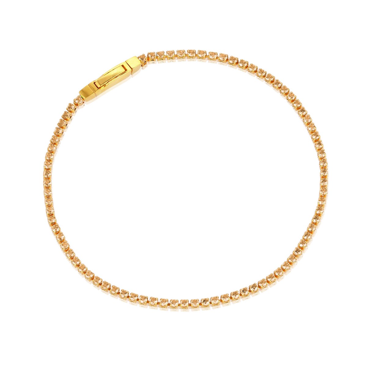 Bracelet Sif Jakobs Ellera argent plaqué or_x000D_
oxydes de zirconium champagne 17 cm