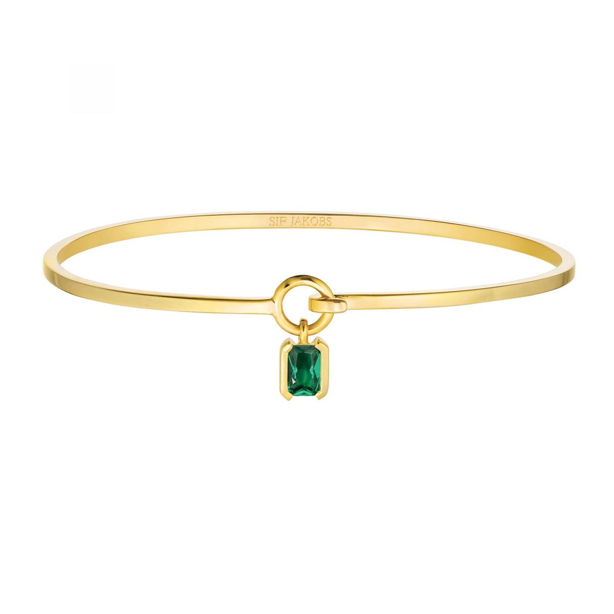 Bracelet Sif Jakobs Roccanova argent palqué or_x000D_
pampille oxyde de zirconium vert