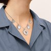 Collier Les Georgettes Pépite argenté 20mm - vue V2