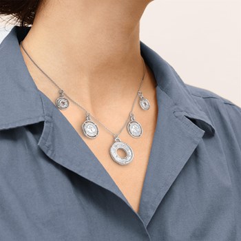 Collier Les Georgettes Pépite argenté 20mm