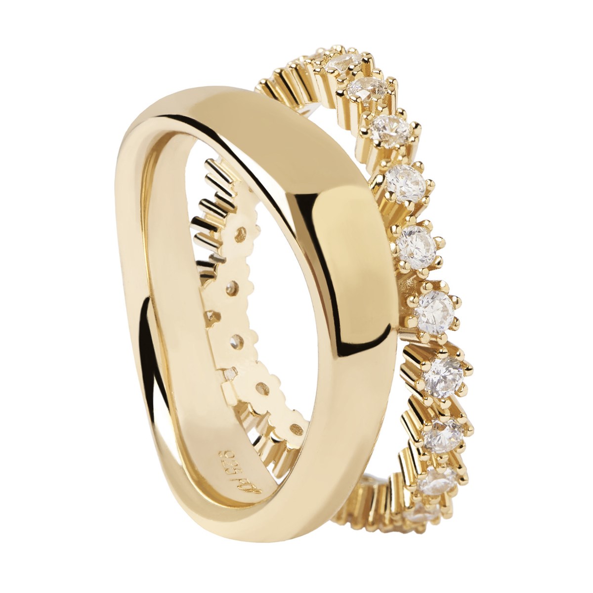 Bague PdPaola Motion Gold en argent doré - taille 52