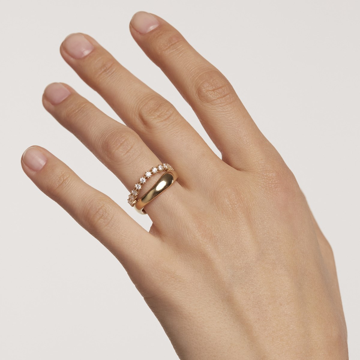 Bague PdPaola Motion Gold en argent doré - taille 52 - vue 2