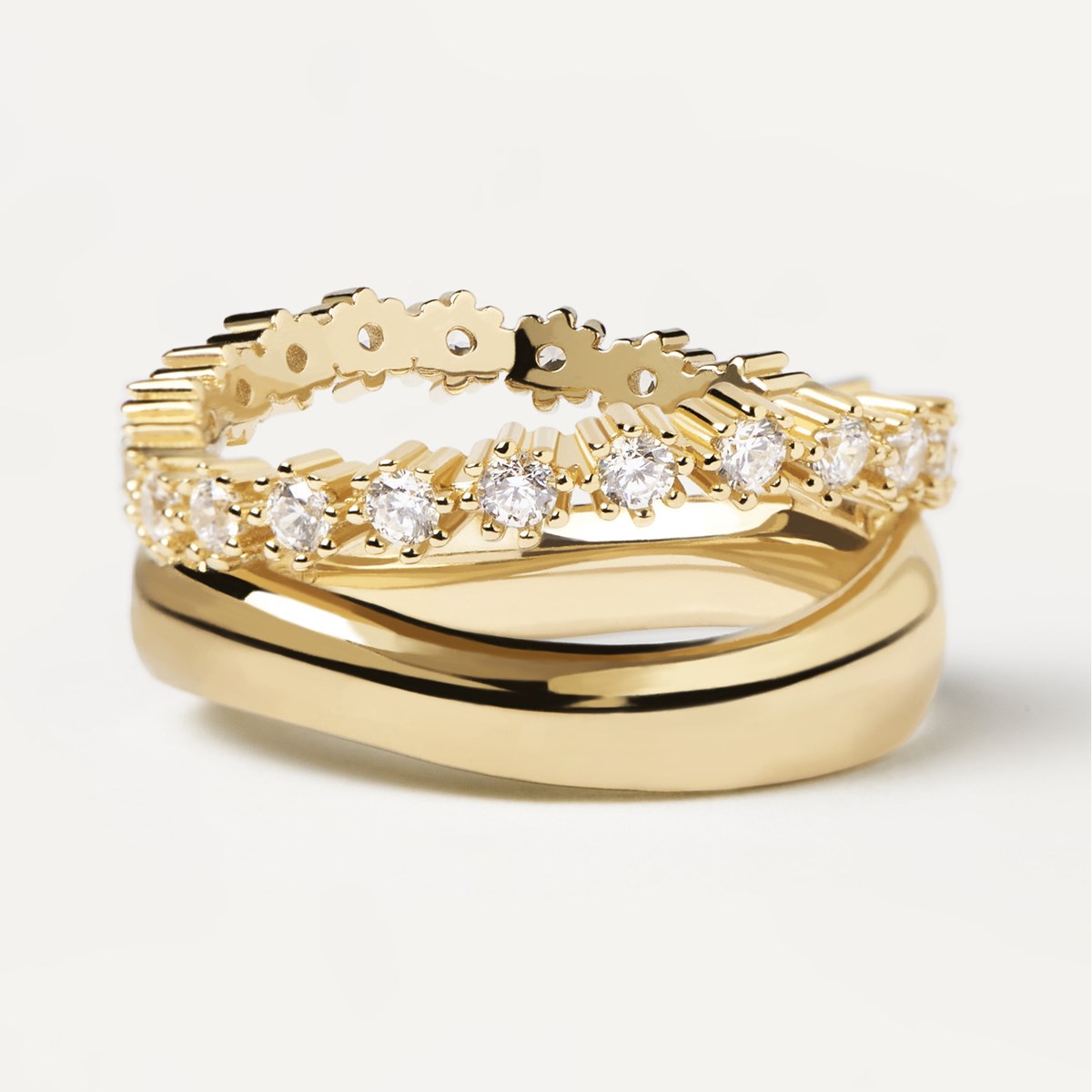 Bague PdPaola Motion Gold en argent doré - taille 52 - vue 3