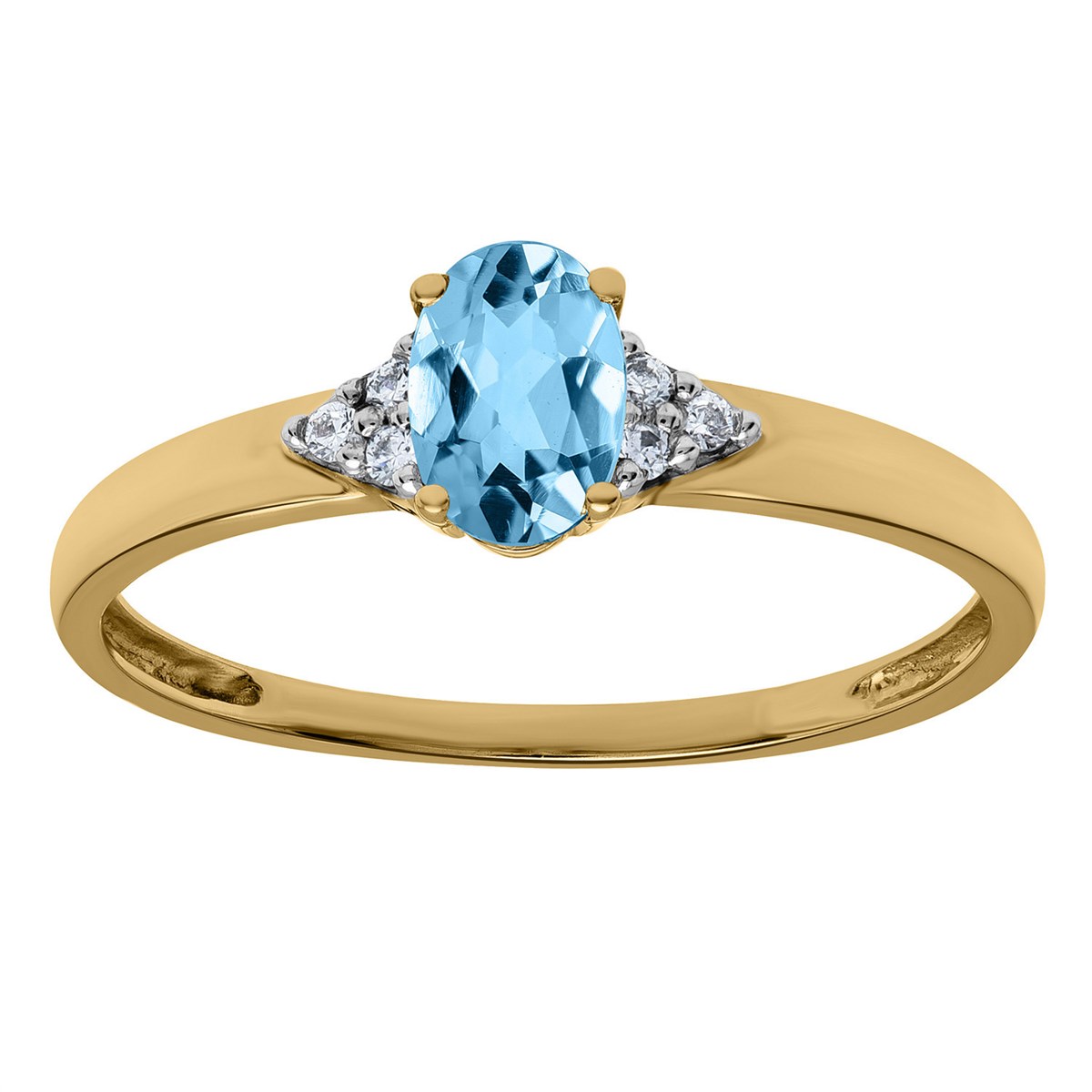 Bague Brillaxis topaze oxydes or jaune 9 carats