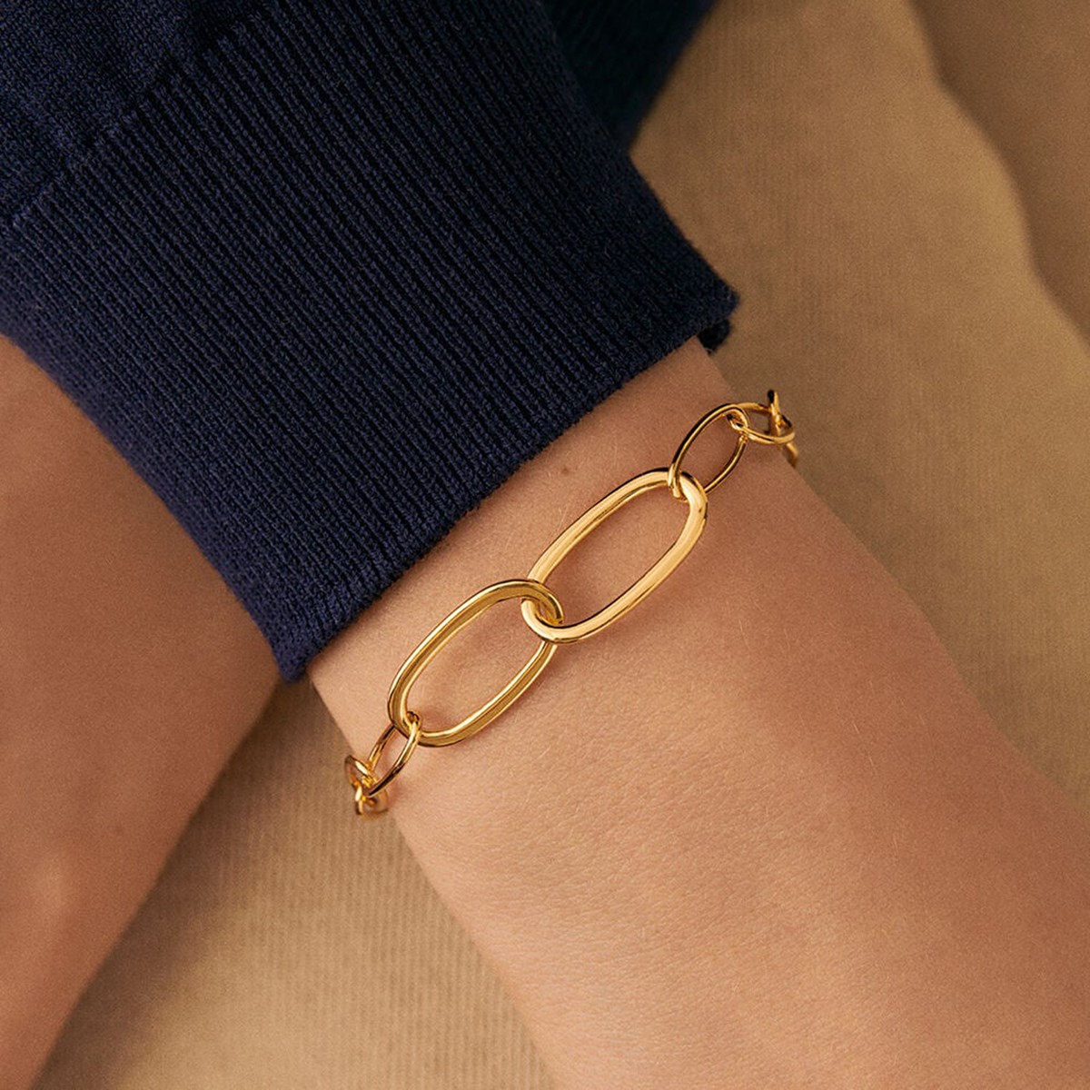 Bracelet Agatha Chain doré - vue 2