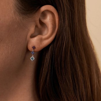 Boucles d'oreilles Agatha Beloved argent mi-longues