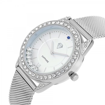 Montre Elly élégante ornée d'un saphir et de cristaux scintillants SC Crystal