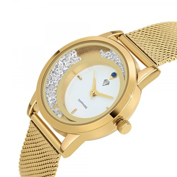 Montre Lynn élégante ornée d'un saphir et de cristaux scintillants SC Crystal