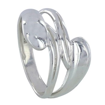 Bague Argent 925 Double Gouttes et Feuilles