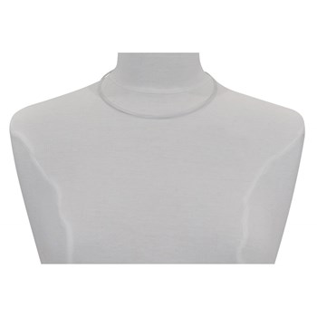 5 Cable Necklace Silver Steel Clasp - White