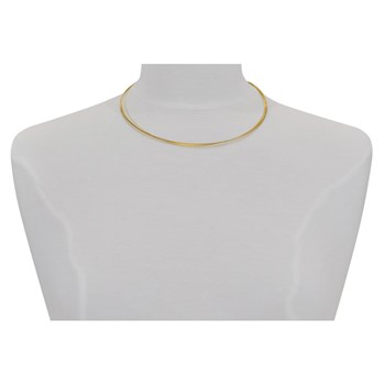 Necklace 5 Cables Gold Steel Clasp - Gold