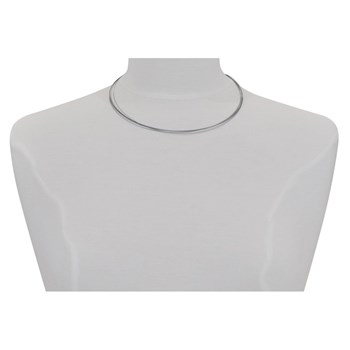 5 Cable Necklace Steel Clasp Gold - Grey