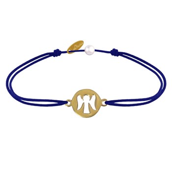 Bracelet Lien Mon Ange Plaqué Or - Bleu Navy