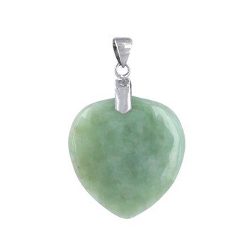 Pendentif Argent 925 Coeur de Jade