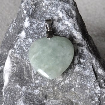 Pendentif Argent 925 Coeur de Jade