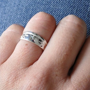Bague Argent 925 Motif à Fleurs