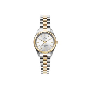 INSPIRATION PRIME - Montre femme - Bracelet argenté doré - Cadran blanc