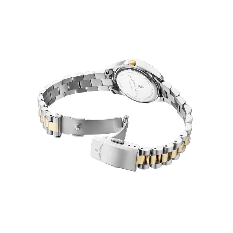 INSPIRATION PRIME - Montre femme - Bracelet argenté doré - Cadran noir - vue 2