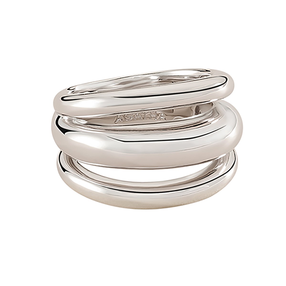 Bague Agatha Trijonc argent rhodié - vue 4