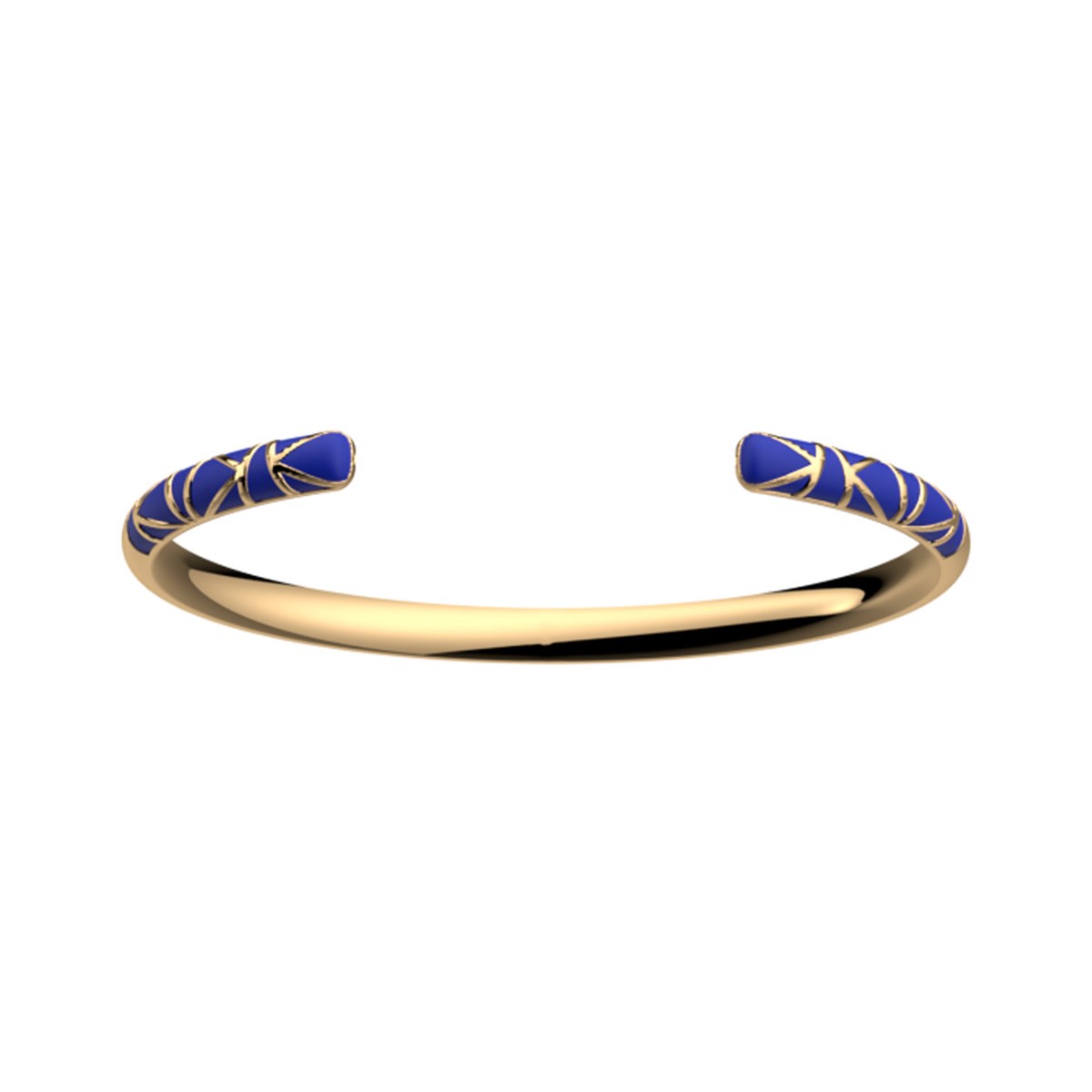Bracelet jonc Les Georgettes Ibiza bandeau bleu_x000D_
Collection Les Cadettes