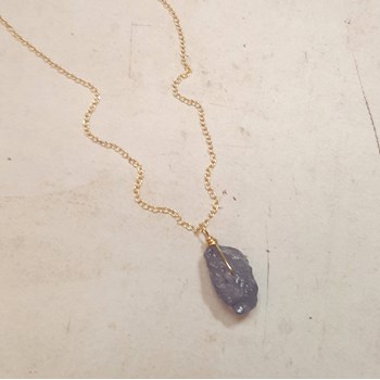 Collier en Argent Doré et Tanzanite Itá