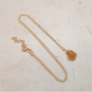Collier en Argent Doré et Citrine Itá