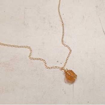 Collier en Argent Doré et Citrine Itá