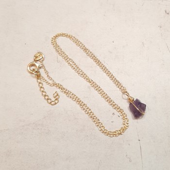 Collier en Argent Doré et Améthyste Itá