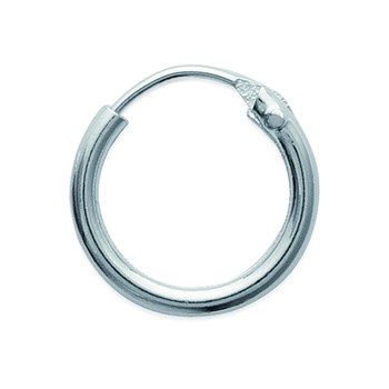 Créoles Brillaxis en argent rhodié 12mm