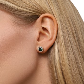 Boucles d'oreilles Swarovski Una verte