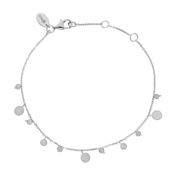 Bracelet Argent Rhodié Pampilles Et Pierres Naturelles Labradorite