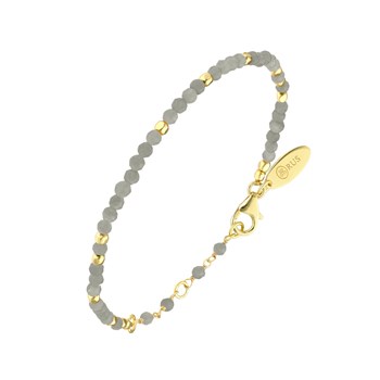Bracelet Argent Doré Simple Perles Naturelles Labradorite