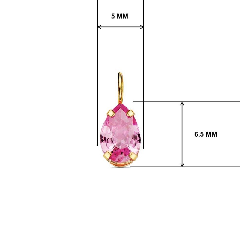 Collier - Pendentif Or Jaune 18 Carats 750/000 - Zirconium Améthyste - Chaine Dorée - vue 4