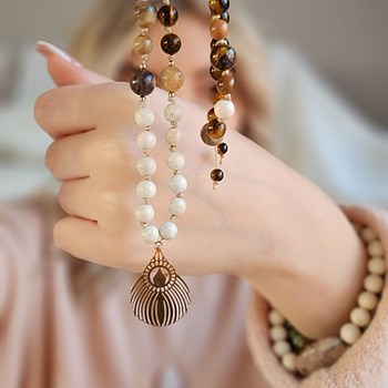 Collier pierres naturelles Patcha femme