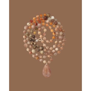 Collier pierres naturelles Moon Stone femme