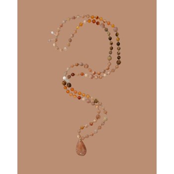 Collier pierres naturelles Moon Stone femme