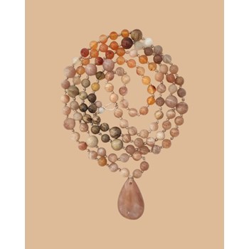 Collier pierres naturelles Moon Stone femme