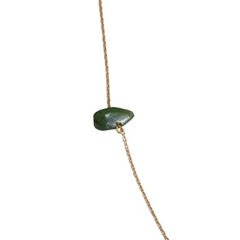 Collier caillou Jade femme or