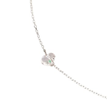 Collier caillou Cristal de roche femme Argent