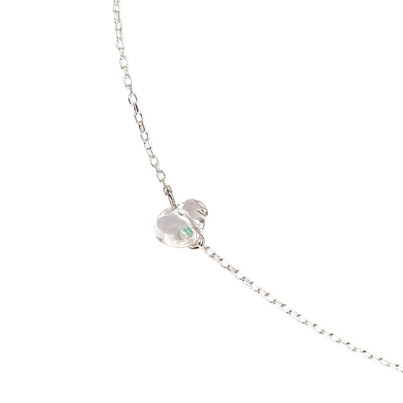 Collier caillou Cristal de roche femme Argent