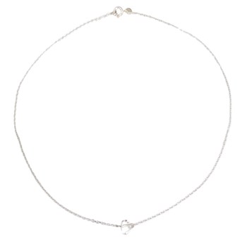 Collier caillou Cristal de roche femme Argent