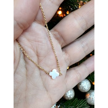 Collier petit nuage Nacre femme or
