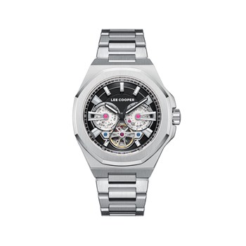 Montre homme - Analogique - Daniel - Boitier octogonale en métal - Cadran noir