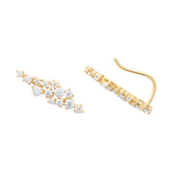 Boucles d'oreilles puces Brillaxis plaqué or OZ