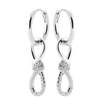Boucles d'oreilles créoles Brillaxis motif infini
Argent et OZ