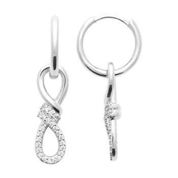 Boucles d'oreilles créoles Brillaxis motif infini
Argent et OZ