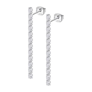 Boucles d'oreilles Lotus Silver pendantes oxydes