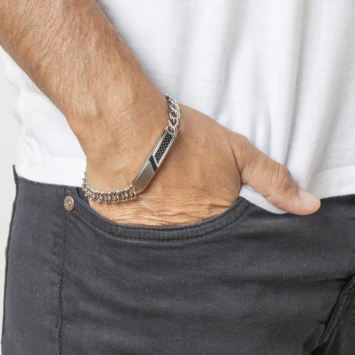 Bracelet Homme Lotus Sryle Gourmette - vue 2